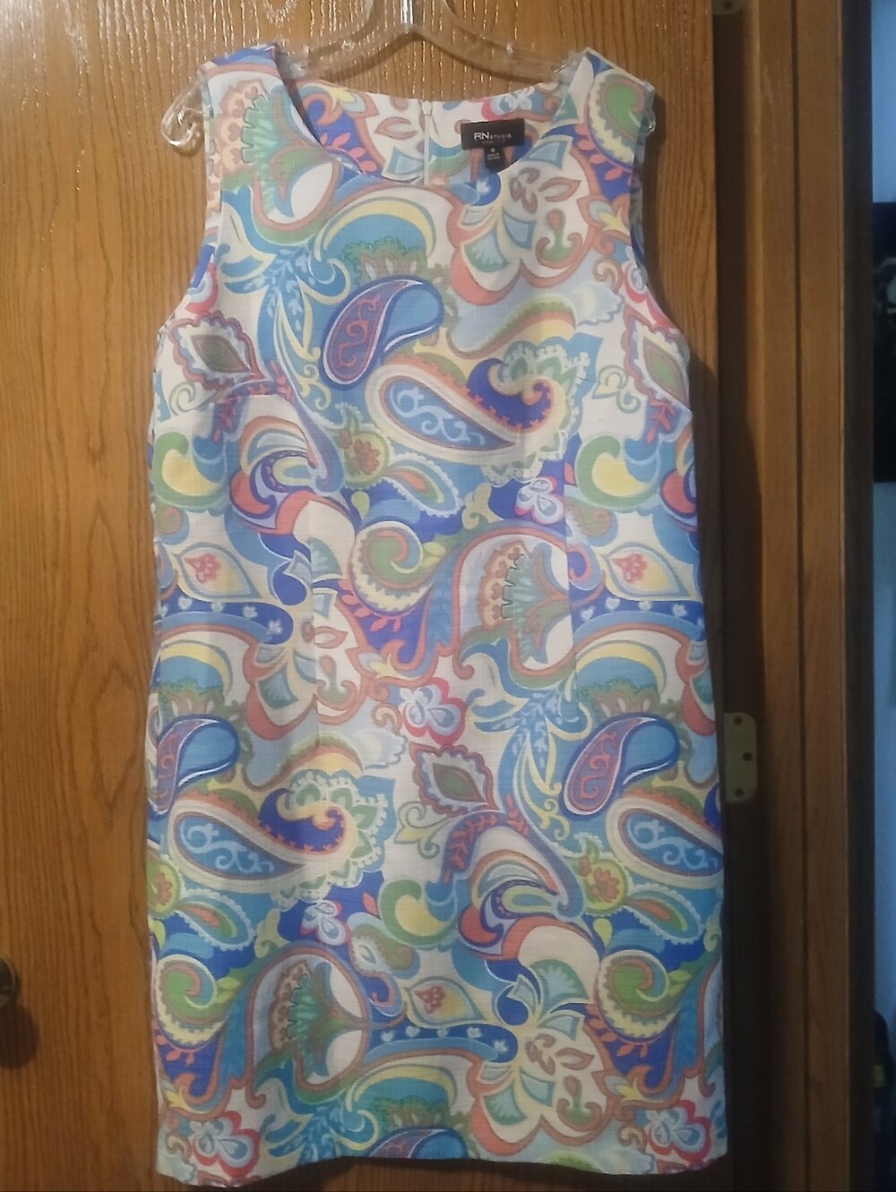 RN Studio By Ronni Nicole Multicolor Paisley Sleeveless Shift Dress